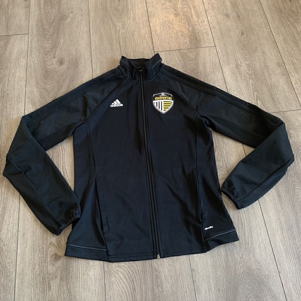 Adidas boys full zipper sweater with Extreme soccer club logo size YMD
